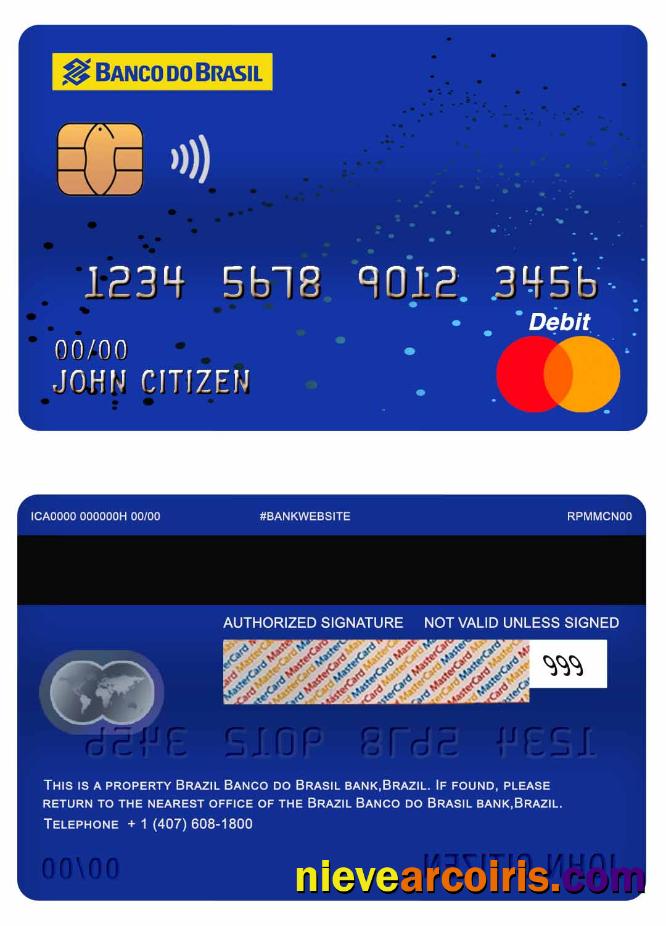 Brazil Banco do Brasil bank master debit card